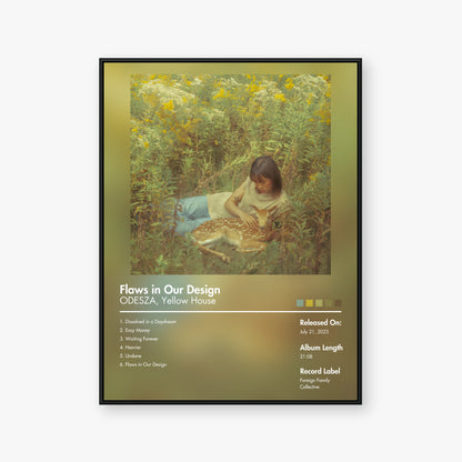 ODESZAYellow House — Flaws in Our Design Album Poster — Blur frame mockup