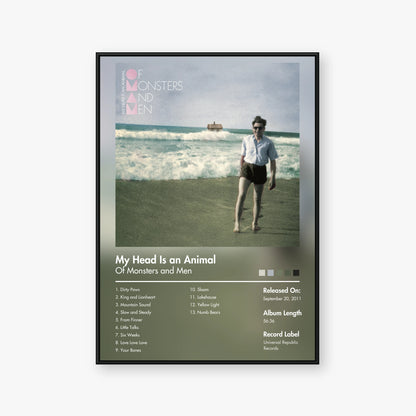 Of Monsters and Men — My Head Is an Animal Album Poster — Blur frame mockup