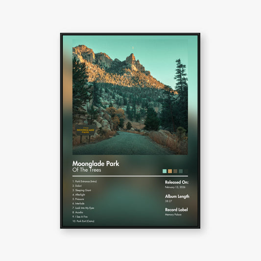 Of the Trees — Moonglade Park Album Poster — Blur frame mockup