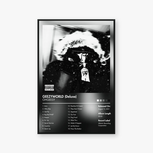 OHGEESY — GEEZYWORLD (Deluxe) Album Poster — Blur frame mockup