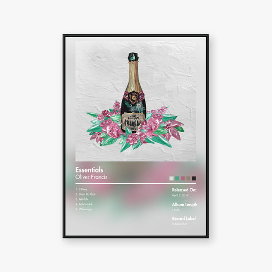 Oliver Francis — Essentials Album Poster — Blur frame mockup
