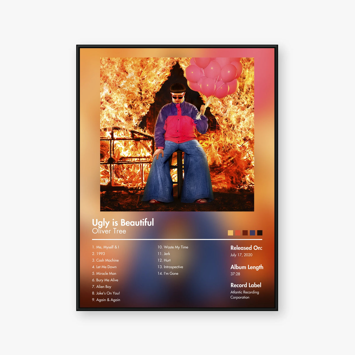 Oliver Tree — Ugly Is Beautiful Album Poster — Blur frame mockup
