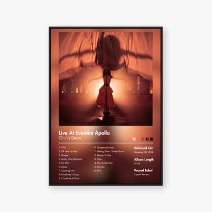 Olivia Dean — Live at Eventim Apollo Album Poster — Blur frame mockup