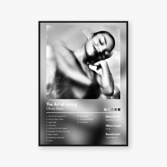 Olivia Dean — The Art of Loving Album Poster — Blur frame mockup