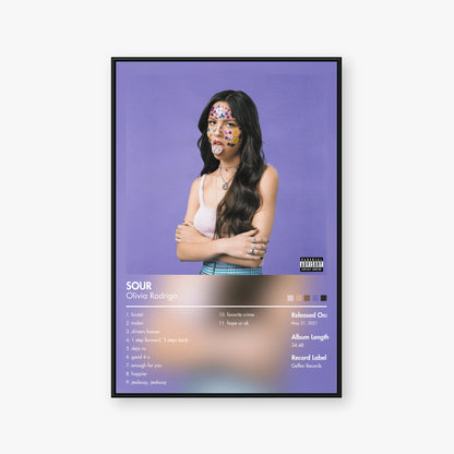 Olivia Rodrigo — SOUR Album Poster — Blur frame mockup