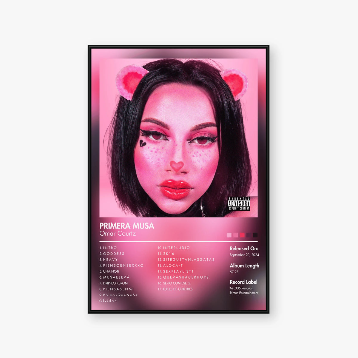 Omar Courtz — PRIMERA MUSA Album Poster — Blur frame mockup