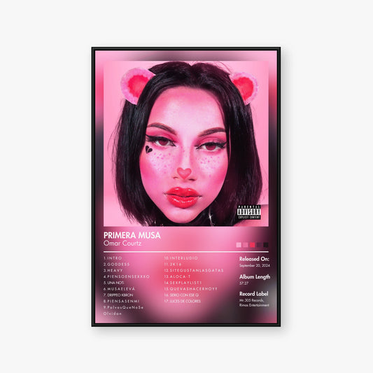 Omar Courtz — PRIMERA MUSA Album Poster — Blur frame mockup