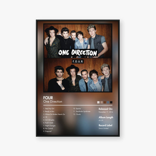 One Direction — FOUR Album Poster — Blur frame mockup