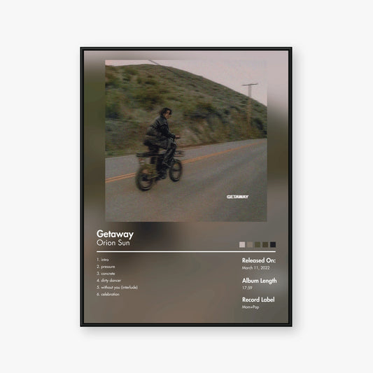 Orion Sun — Getaway Album Poster — Blur frame mockup