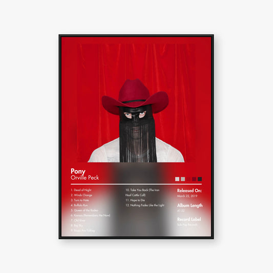 Orville Peck — Pony Album Poster — Blur frame mockup