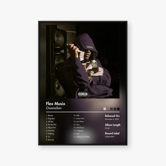 OsamaSon — Flex Musix Album Poster — Blur frame mockup