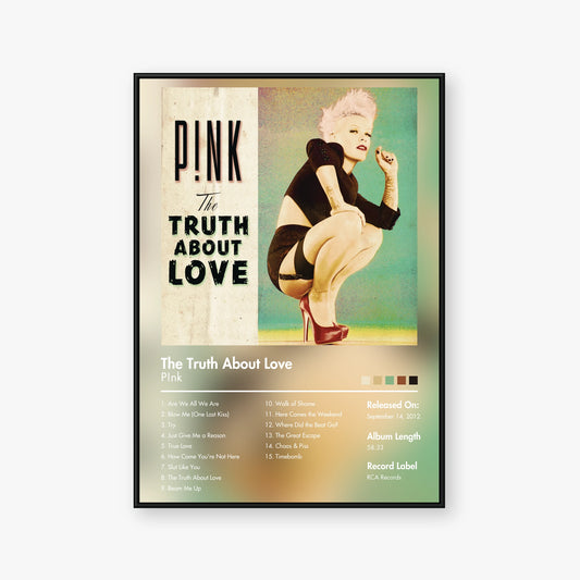 P!nk — The Truth About Love Album Poster — Blur frame mockup