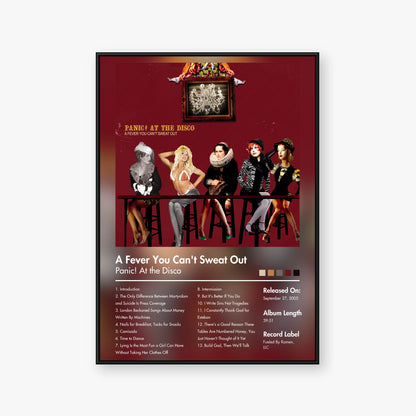 Panic! at the Disco — A Fever You Cant Sweat Out Album Poster — Blur frame mockup
