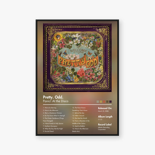 Panic! at the Disco — Pretty. Odd. Album Poster — Blur frame mockup