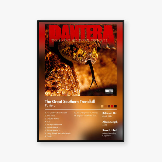 Pantera — The Great Southern Trendkill Album Poster — Blur frame mockup