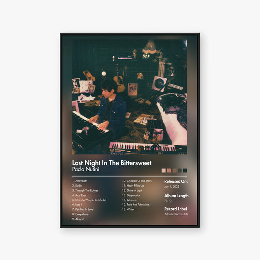 Paolo Nutini — Last Night in the Bittersweet Album Poster — Blur frame mockup