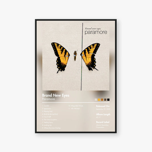 Paramore — Brand New Eyes Album Poster — Blur frame mockup