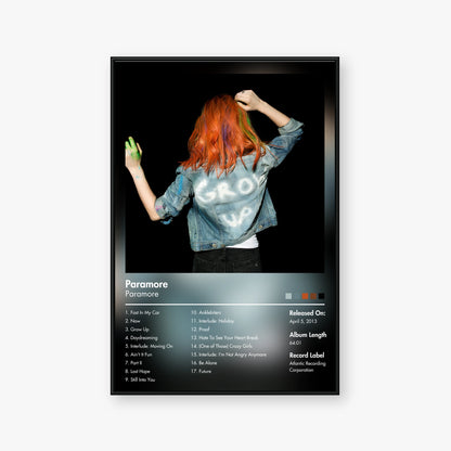 Paramore — Paramore Album Poster — Blur frame mockup