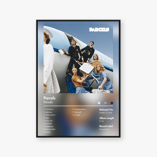Parcels — Parcels Album Poster — Blur frame mockup