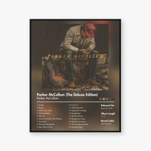 Parker McCollum — Parker McCollum (The Deluxe Edition) Album Poster — Blur frame mockup