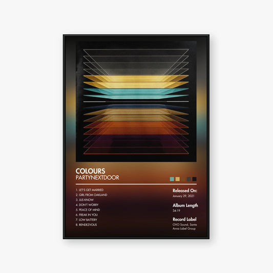 PARTYNEXTDOOR — COLOURS Album Poster — Blur frame mockup