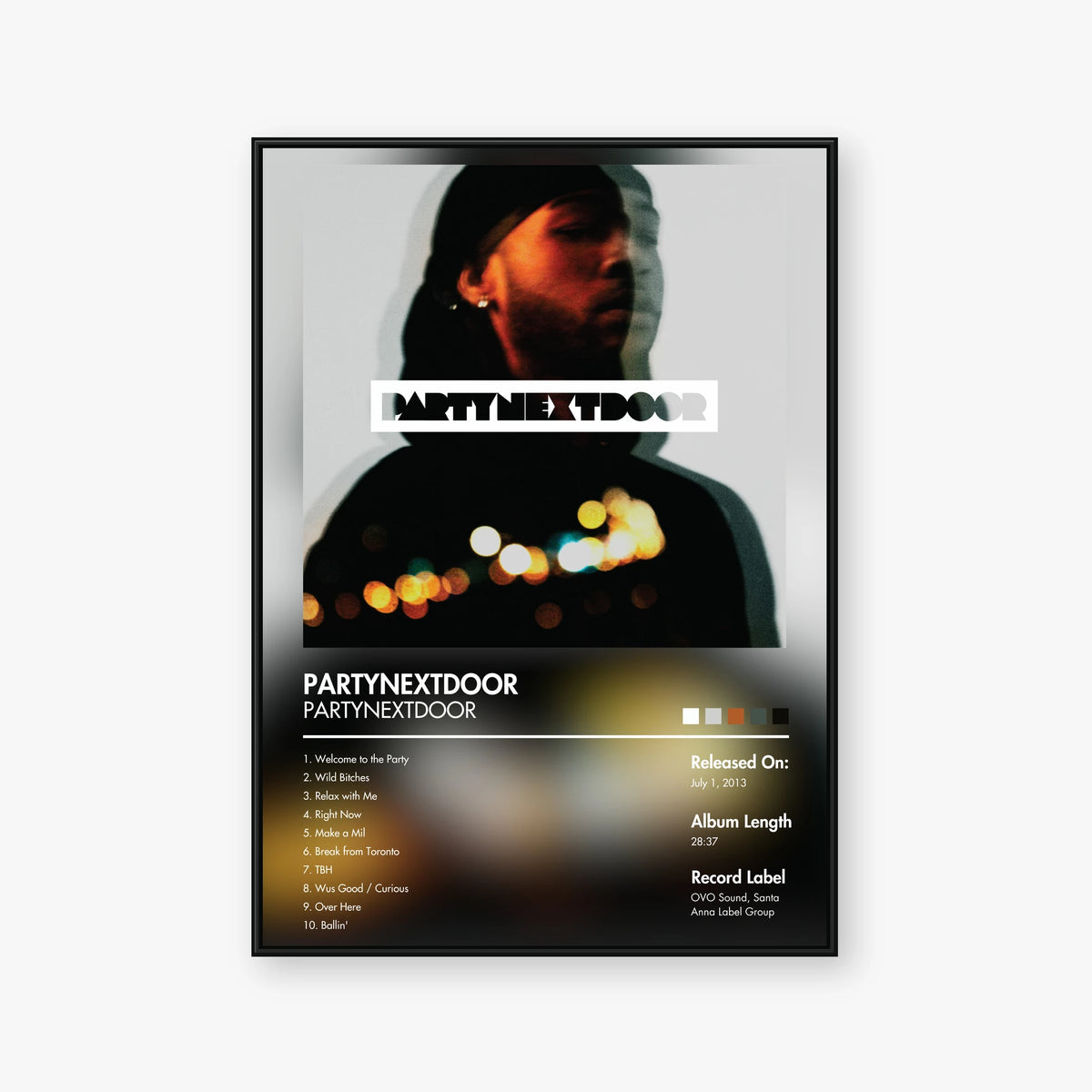 PARTYNEXTDOOR — PARTYNEXTDOOR Album Poster — Blur frame mockup