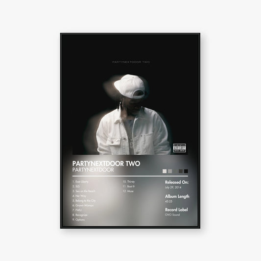 PARTYNEXTDOOR — PARTYNEXTDOOR TWO Album Poster — Blur frame mockup