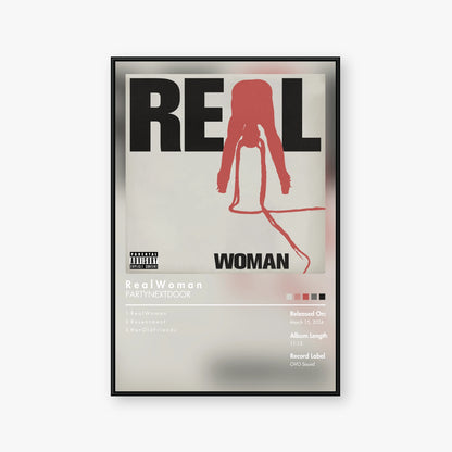 PARTYNEXTDOOR — R e a l W o m a n Album Poster — Blur frame mockup