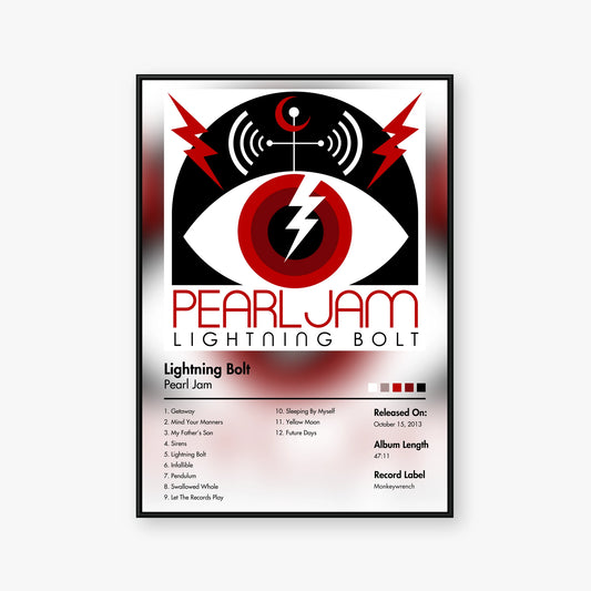Pearl Jam — Lightning Bolt Album Poster — Blur frame mockup
