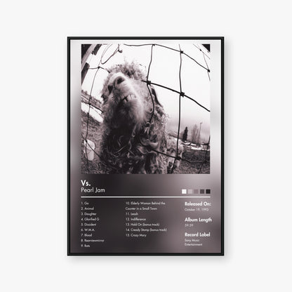 Pearl Jam — Vs. Album Poster — Blur frame mockup