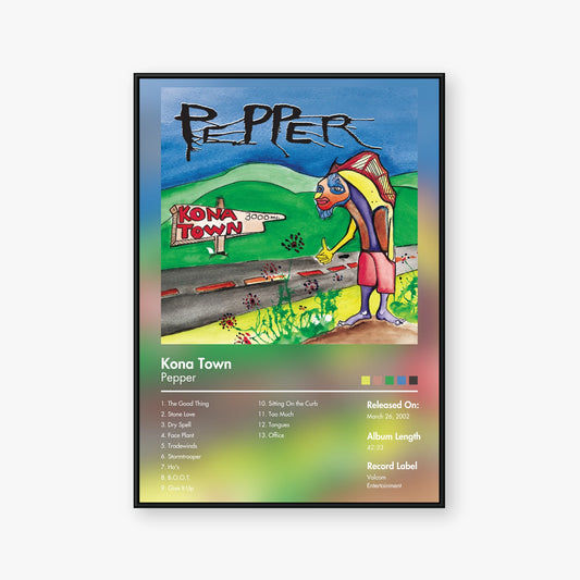 Pepper — Kona Town Album Poster — Blur frame mockup