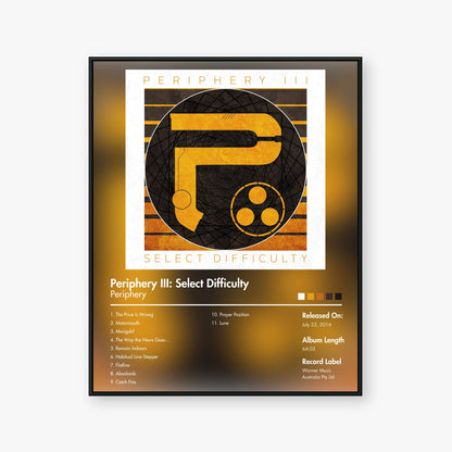 Periphery — Periphery III: Select Difficulty Album Poster — Blur frame mockup