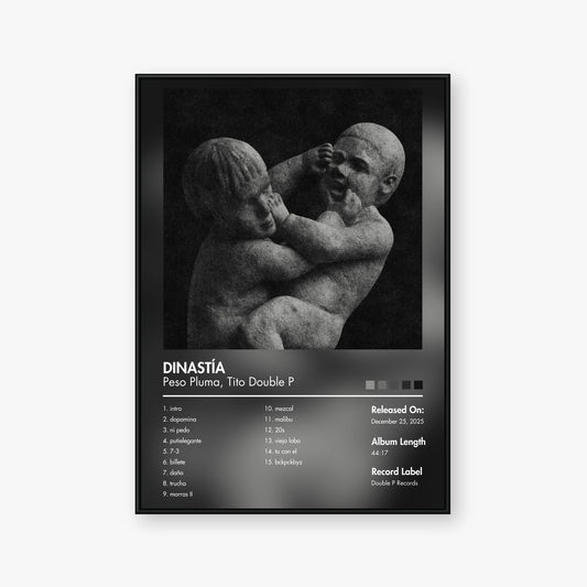 Peso Pluma & Tito Double P — DINASTÍA Album Poster — Blur frame mockup