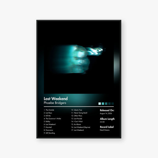 Phoebe Bridgers — Lost Weekend Album Poster — Blur frame mockup