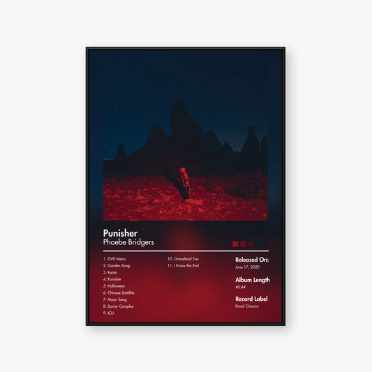 Phoebe Bridgers — Punisher Album Poster — Blur frame mockup