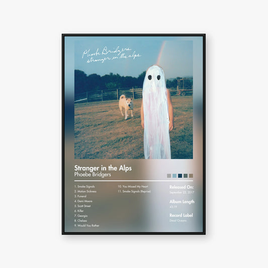 Phoebe Bridgers — Stranger in the Alps Album Poster — Blur frame mockup