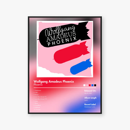 Phoenix — Wolfgang Amadeus Phoenix Album Poster — Blur frame mockup