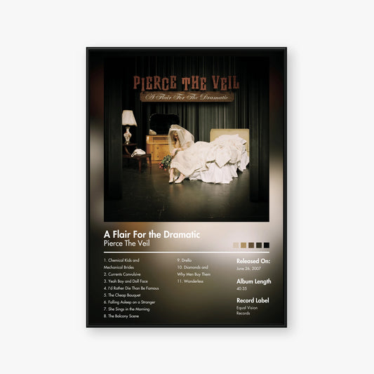 Pierce the Veil — A Flair for the Dramatic Album Poster — Blur frame mockup