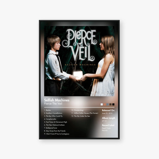 Pierce the Veil — Selfish Machines Album Poster — Blur frame mockup