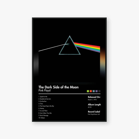 Pink Floyd — The Dark Side of the Moon Album Poster — Blur frame mockup