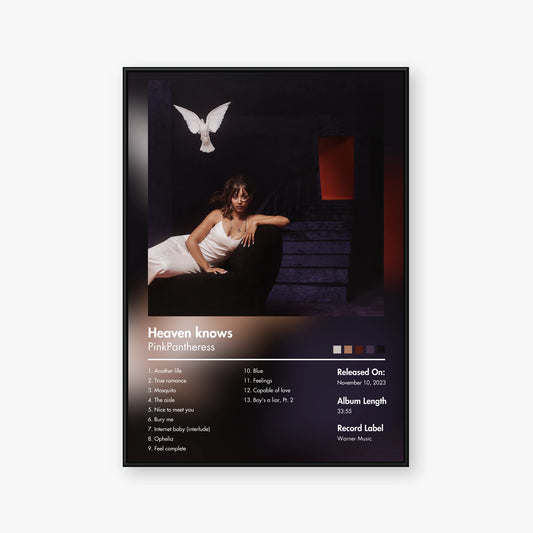 PinkPantheress — Heaven Knows Album Poster — Blur frame mockup