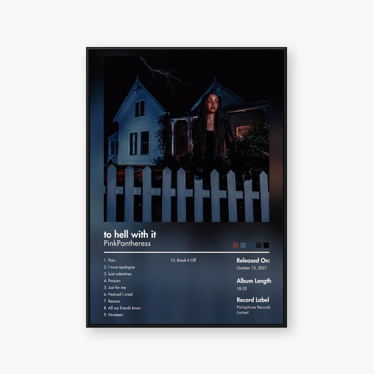 PinkPantheress — to hell with it Album Poster — Blur frame mockup
