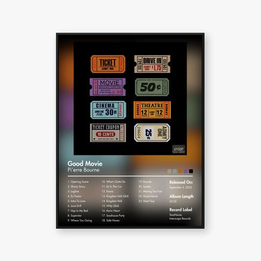 Pi’erre Bourne — Good Movie Album Poster — Blur frame mockup