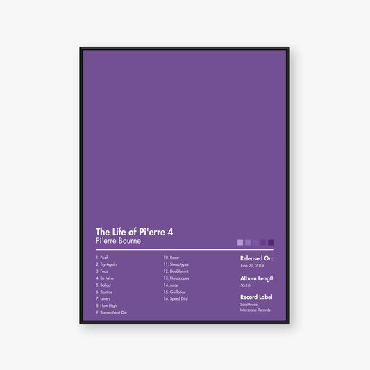 Pi’erre Bourne — The Life of Pi'erre 4 Album Poster — Blur frame mockup