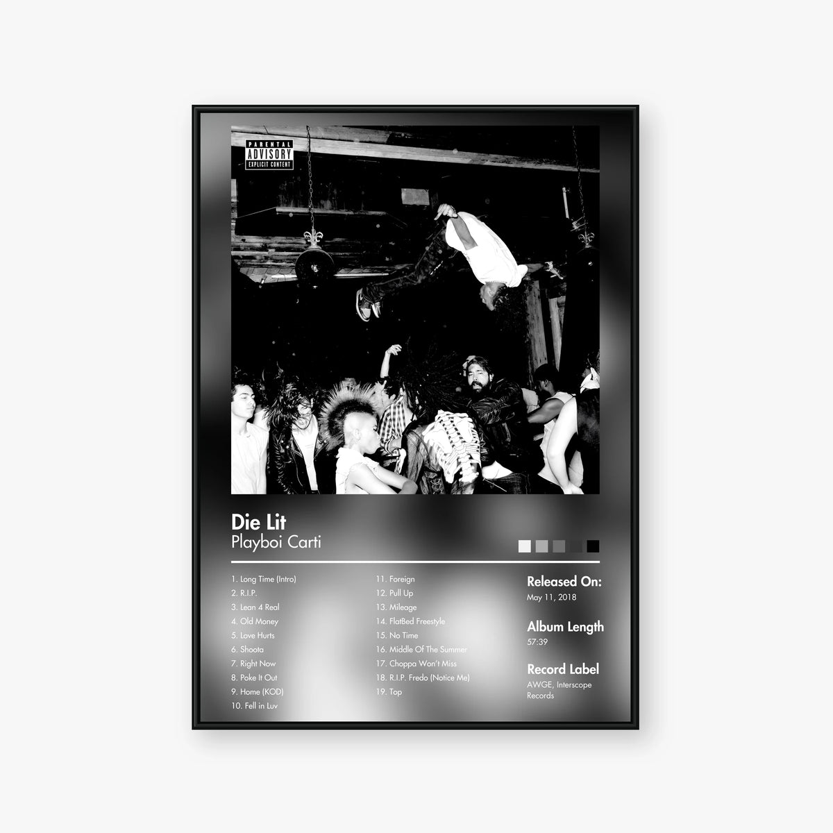 Playboi Carti — Die Lit Album Poster — Blur frame mockup