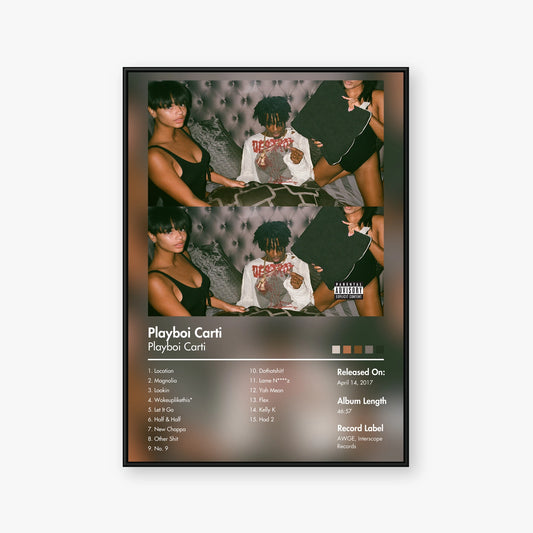 Playboi Carti — Playboi Carti Album Poster — Blur frame mockup