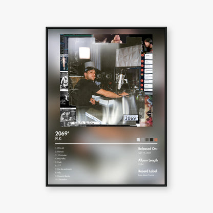 PLK — 2069' Album Poster — Blur frame mockup