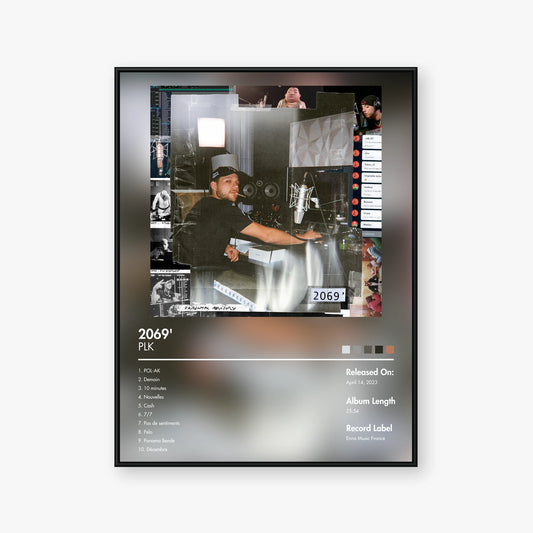 PLK — 2069' Album Poster — Blur frame mockup