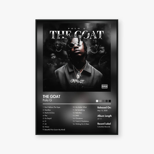 Polo G — THE GOAT Album Poster — Blur frame mockup