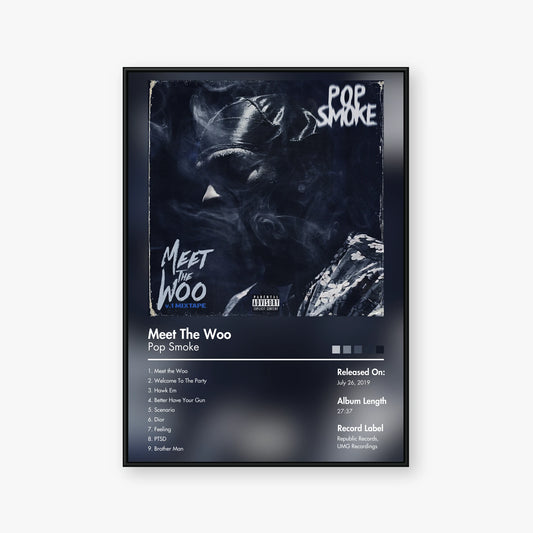 Pop Smoke — Meet the Woo Album Poster — Blur frame mockup